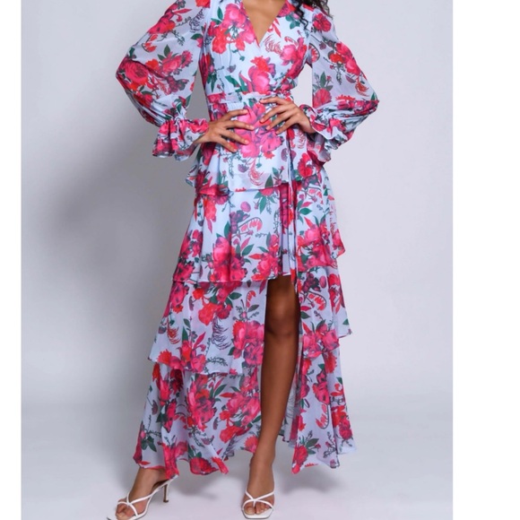 NWT Anthropologie Hutch Bardo Long-Sleeve V-Neck True Wrap Maxi Dress 1X - Picture 3 of 16